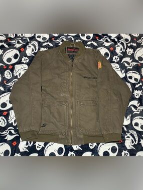 Snap-on Olive Green Bomber Jacket for Men